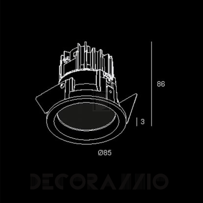 Светильник уличный потолочный врезной Delta Light Diro - 202 342 28122 A