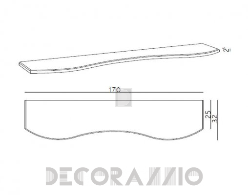 Полка навесная Carpanese 2098 1 - 2098 1