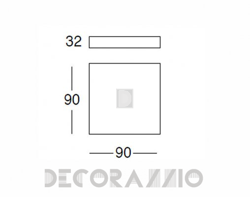 Кофейный, журнальный столик Bosal kuadro Smal table 90x90 2 - kuadro Smal table 90x90 2