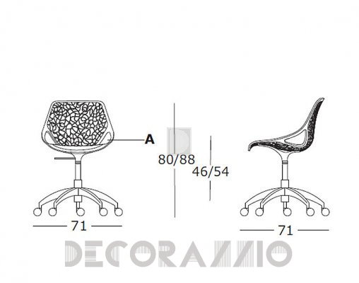 Кресло офисное Casprini CAPRICE wheels White - CAPRICE wheels White