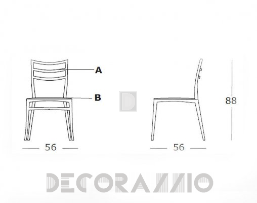 Стул Casprini SABRINA - SABRINA hard seat 2