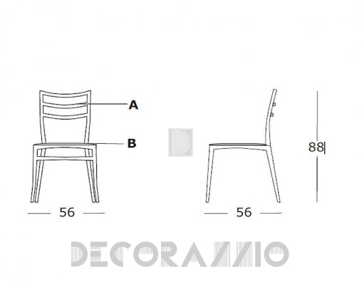 Стул Casprini SABRINA - SABRINA soft seat B 3