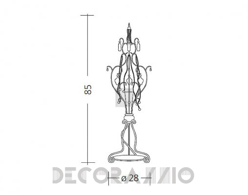 Светильник  настольный (Настольная лампа) Baga Patrizia Garganti 2108 - 2108