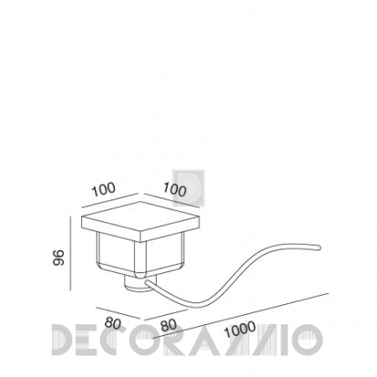 Светильник уличный настенный/напольный врезной (Светильник точечный) Wever & Ducre DRUM 100X100 - 800113