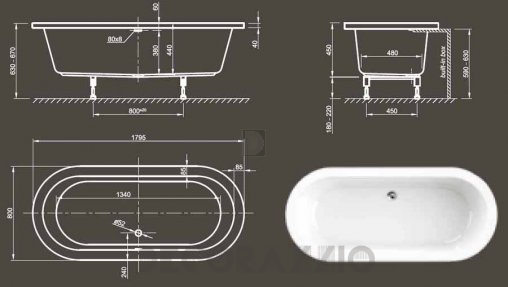 Акриловая ванна Knief & CO AQUA PLUS - 0400-282