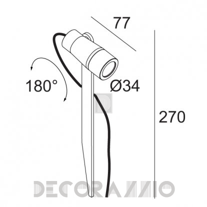 Светильник уличный напольный накладной (Светильник уличный) Delta Light KIX - 232 09 831 A