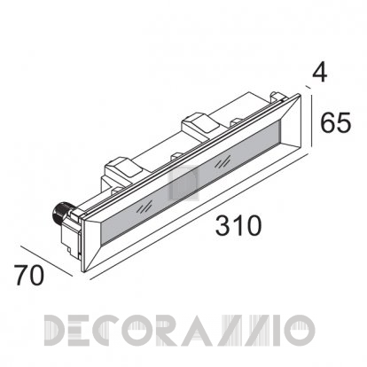 Светильник уличный настенный врезной (Светильник точечный) Delta Light LOGIC - 304 32 02 83 A