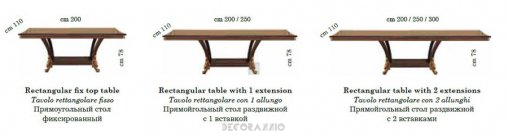 Обеденный стол Arredo Classic Sinfonia - Sinfonia Rectangular Fix Top Table