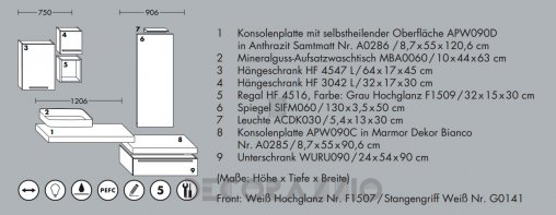 Комплект в ванную Burgbad Diago - MBA0060/SIFM060/WURU090