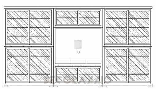 Шкаф книжный Morelato FS3310182 - FS3310182-3723