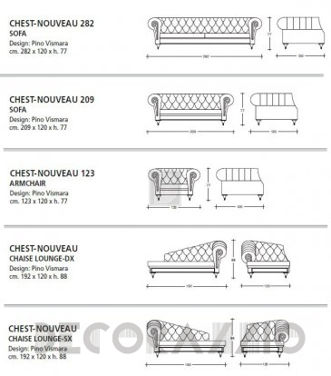 Диван Vismara Design Art Deco - Sofa-282-ArtDeco