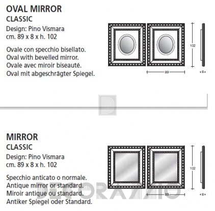 Зеркало навесное Vismara Design Classic - oval-mirror-classic