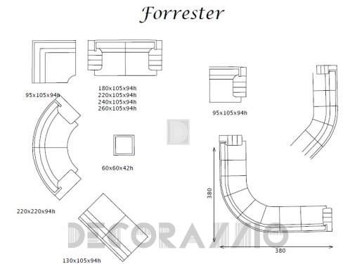 Диван модульный Bedding Atelier Coolness - forrester-divano