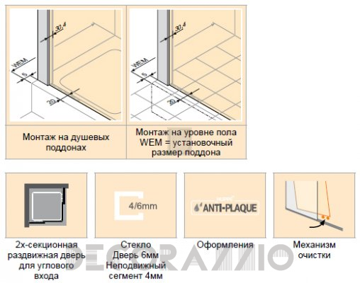 Душевая перегородка Huppe Classics 2 - C25001