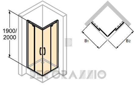 Душевая перегородка Huppe Aura - 401301