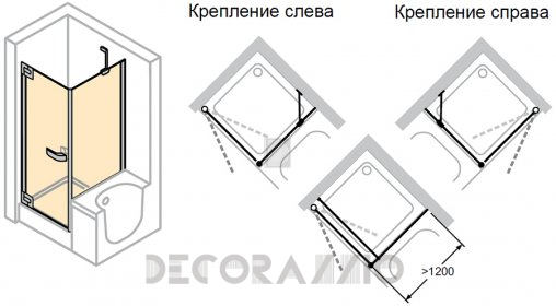 Душевая перегородка Huppe Studio - PT0209