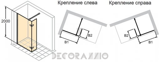 Душевая перегородка Huppe Enjoy - 3T1302