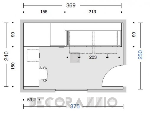 Комплект в детскую Doimo Cityline Bedrooms - composizione-111