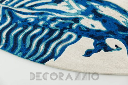 Ковер GAN Chain Stitch - blue_china_rug_white