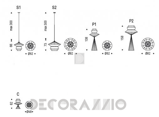 Светильник  потолочный подвесной (Люстра) Cattelan Italia Bolero - cattelan-bolero-s1