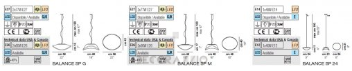 Светильник  потолочный подвесной (Люстра) Vistosi Balance - balance_sp_24