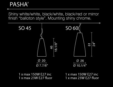 Светильник  потолочный подвесной (Люстра) Light4 Pasha - pasha SO 60