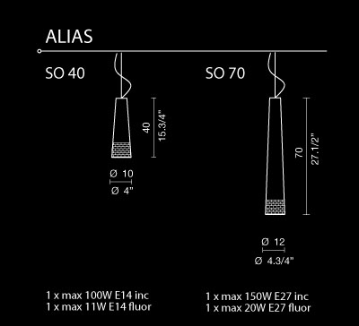 Светильник  потолочный подвесной (Люстра) Light4 Alias - alias SO 40