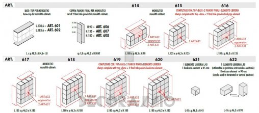 Модульная система хранения LAS Mobili Iulio - Iulio HG - iulio-monolith-cabinets