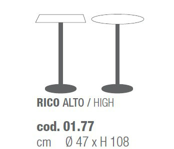 Высокий стол Bontempi Casa New Alis-Alter-Rico - 01.77