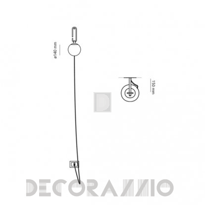 Светильник  настенный подвесной (Бра) Artemide nh1217 - 1277010A