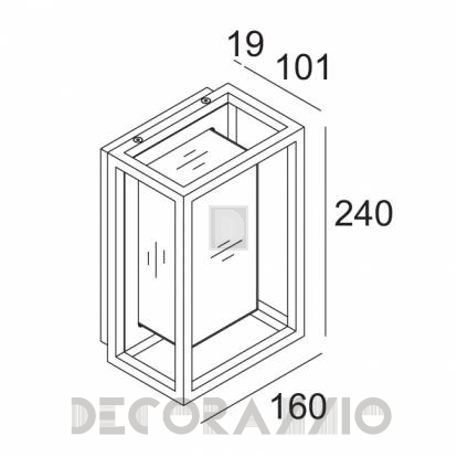 Светильник уличный настенный накладной (Бра уличное) Delta Light Montur - 232 212 82 B