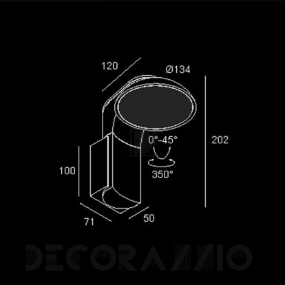 Светильник уличный настенный накладной Delta Light Tweeter - 206 40 12 N