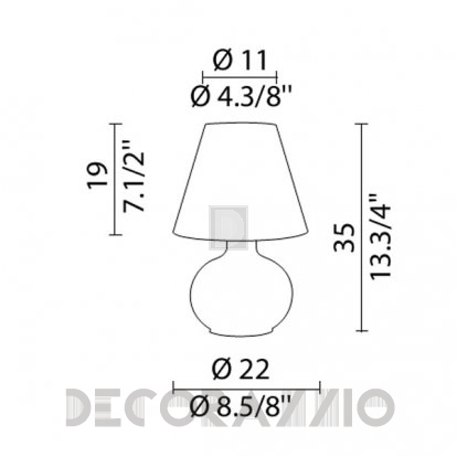 Светильник  настольный (Настольная лампа) Murano Luce CANDY - LTCANP