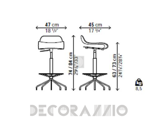 Стул барный Kristalia 05BCN06 - 05BCN06