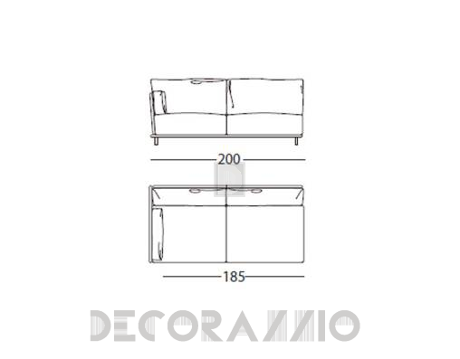 Диван модульный Arflex 2413+2479 - 2413+2479