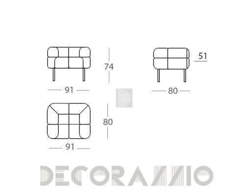 Кресло Arflex 11843 black - 11843 black