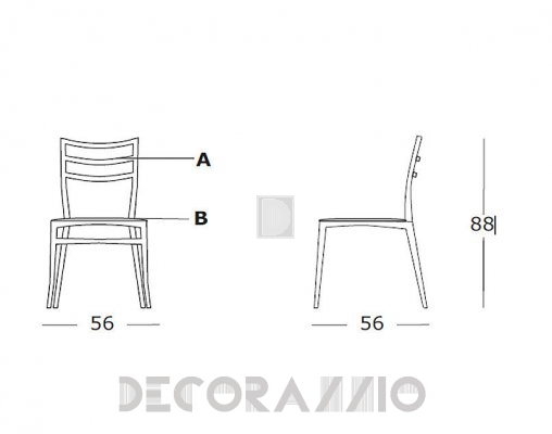 Стул Casprini SABRINA - SABRINA Soft Seat A  Ecoleather