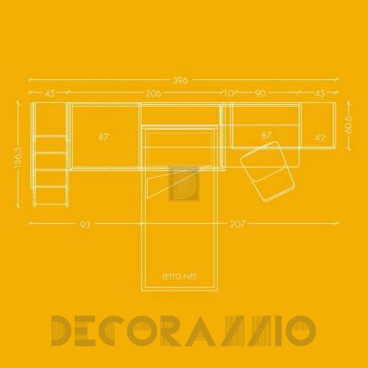 Комплект в детскую Clever Camerette a Soppalco - Cl41