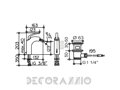 Смеситель для биде Keuco Edition Palais - Kede54