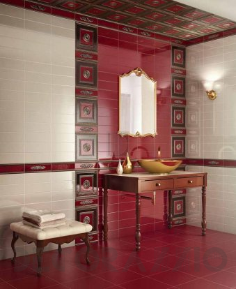 Настенная плитка Vallelunga Bathroom Furnishing - Bordeaux