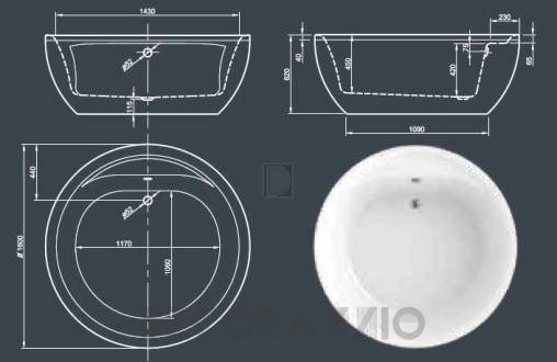Акриловая ванна Knief & CO AQUA SPA - 0200-075