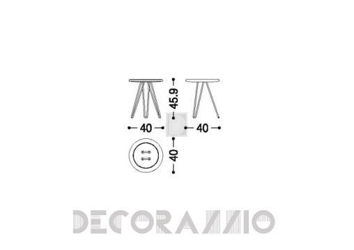 Табурет Riva 1920 Button - Button