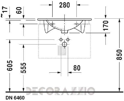 Встраиваемая раковина Duravit Darling New - 049963