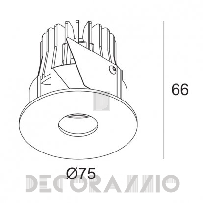 Светильник  потолочный врезной (Светильник точечный) Delta Light DIRO - 415 132 822 B