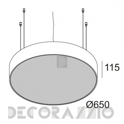 Светильник  потолочный подвесной (Светильник потолочный) Delta Light SUPERNOVA - 274 96 06 83 PR ED5 W