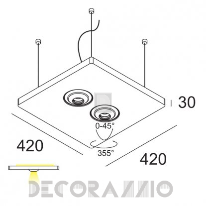 Светильник  потолочный подвесной (Светильник потолочный) Delta Light SFINKS - 280 51 82822 W