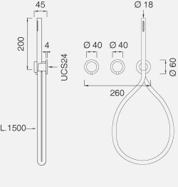 Смеситель для душа CEA Milo360 - Mil115