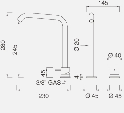 Смеситель для раковины CEA Milo360 - Mil76