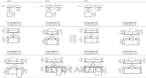 Диван модульный Arketipo Inkas - Composition CY