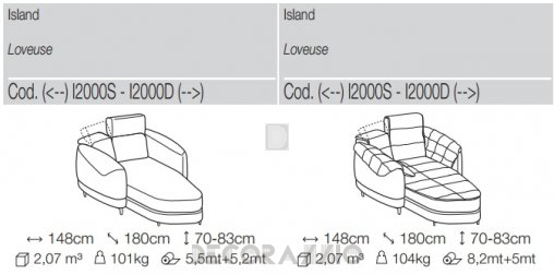 Кушетка Ditre Dunn - Du_I2000S-I2000D